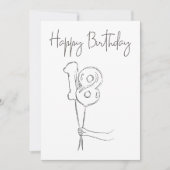 BLACK AND WHITE HAPPY BIRTHDAY CARD (正面)