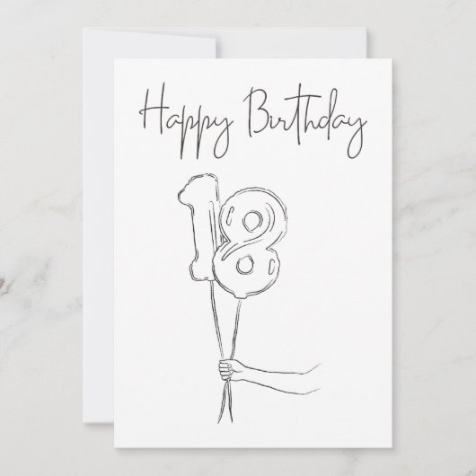 BLACK AND WHITE HAPPY BIRTHDAY CARD (正面)
