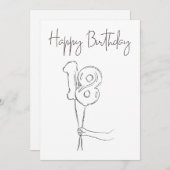 BLACK AND WHITE HAPPY BIRTHDAY CARD (正面/裏面)