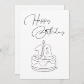 BLACK AND WHITE HAPPY BIRTHDAY CARD (正面/裏面)