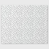 Black and White Heart Pattern Valentine's Day ラッピングペーパー (フラット)