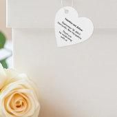 Black and White Heart Shape Wedding Favor Tags フェイバータグ