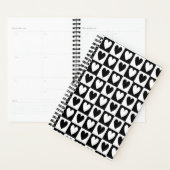 Black and White Hearts Love Planner Notebook プランナー手帳 (ディスプレー)