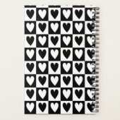 Black and White Hearts Love Planner Notebook プランナー手帳 (裏面)