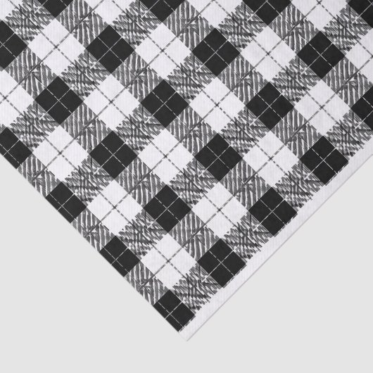 Black and White Herringbone Tissue Paper 薄葉紙 (詳細)