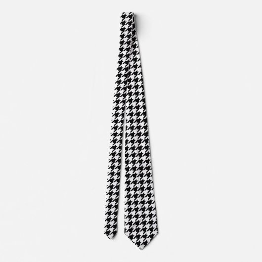 Black and White Houndstooth ネクタイ (裏面)