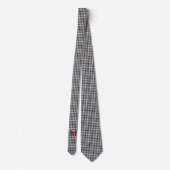 Black and White Houndstooth Monogrammed Tie ネクタイ (裏面)