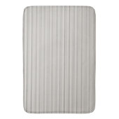 Black and White Ivory Stripes Pattern Retro  バスマット (正面縦)