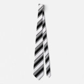 Black and white lace braid and horizontal stripes  ネクタイ (正面)