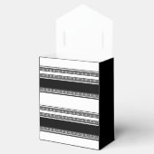 Black and white lace braid and horizontal stripes フェイバーボックス (オープン)