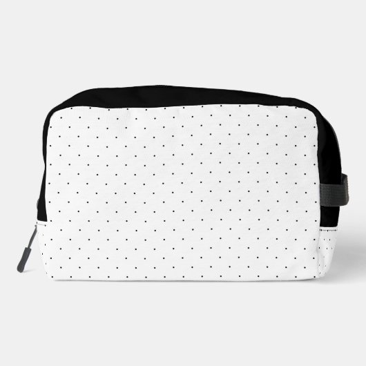 Black And White Laurel Monogram Polka Dot Pattern ドップキット (裏面)