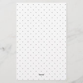 Black And White Laurel Monogram Polka Dot Pattern 便箋 (裏面)
