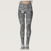 Black and White leggings for Cat Lovers レギンス (正面)