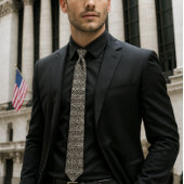 Black and White Leopard Animal  Print Tie ネクタイ