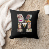 Black and White Letter M Photo Collage クッション (ブランケット)