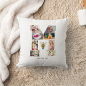 Black and White Letter M Photo Collage クッション (ブランケット)