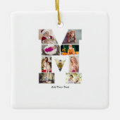 Black and White Letter M Photo Collage セラミックオーナメント (正面)