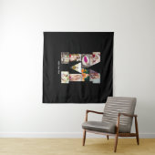 Black and White Letter M Photo Collage タペストリー (インサイチュ(横))