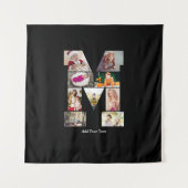 Black and White Letter M Photo Collage タペストリー (正面)