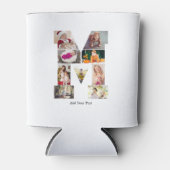 Black and White Letter M Photo Collage 缶クーラー (正面)