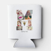 Black and White Letter M Photo Collage 缶クーラー (裏面)