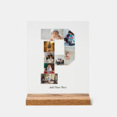 Black and White Letter P Photo Collage アクリルサイン (正面)