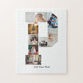 Black and White Letter P Photo Collage ジグソーパズル