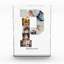 Black and White Letter P Photo Collage フォトブロック