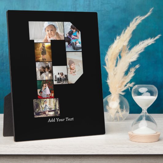 Black and White Letter P Photo Collage フォトプラーク (側面)