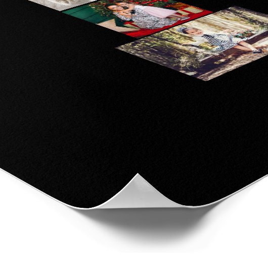 Black and White Letter P Photo Collage ポスター (角)