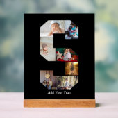 Black and White Letter S Photo Collage アクリルサイン (ニュートラル)