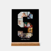 Black and White Letter S Photo Collage アクリルサイン (正面)