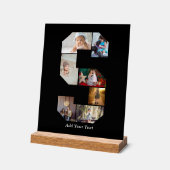 Black and White Letter S Photo Collage アクリルサイン (傾斜)