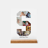 Black and White Letter S Photo Collage アクリルサイン (正面)