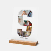 Black and White Letter S Photo Collage アクリルサイン (傾斜)