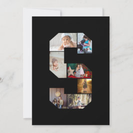 Black and White Letter S Photo Collage シーズンカード