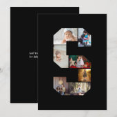 Black and White Letter S Photo Collage シーズンカード (正面/裏面)