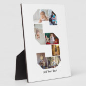 Black and White Letter S Photo Collage フォトプラーク (側面)