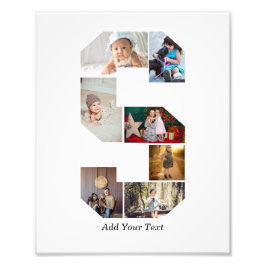 Black and White Letter S Photo Collage フォトプリント