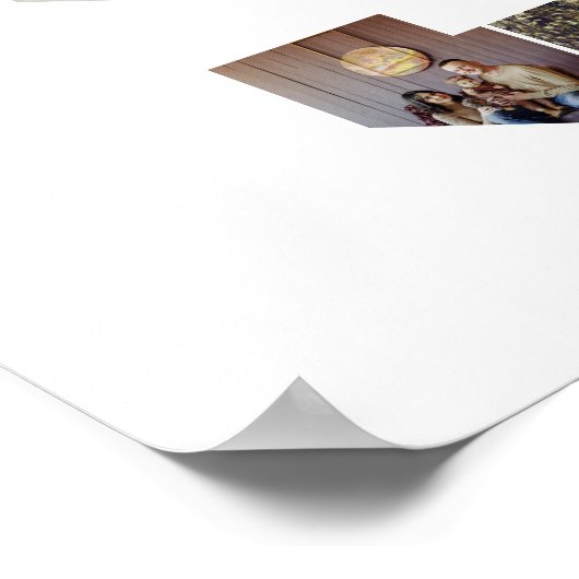 Black and White Letter S Photo Collage ポスター (角)