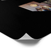 Black and White Letter S Photo Collage ポスター (角)