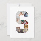 Black and White Letter S Photo Collage 案内状 (正面)