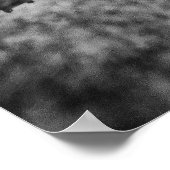 Black and White Louvre Pyramid Paris Reflection ポスター (角)