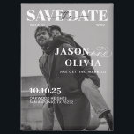 Black and White Magazine Cover Photo Wedding マグネット<br><div class="desc">Black and White Magazine Cover Photo Wedding magnet</div>