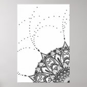 Black and white mandala poster ポスター (正面)