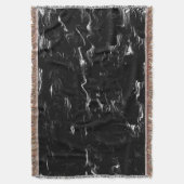 Black and White Marble Art  スローブランケット (正面縦)