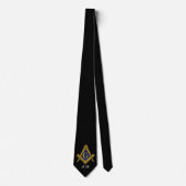 Black and White Masonic Freemason Monogram ネクタイ (正面)