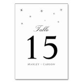 Black and White Midnight Starry Wedding テーブルナンバー (裏面)