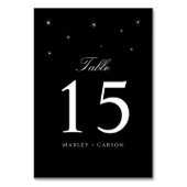 Black and White Midnight Starry Wedding テーブルナンバー (正面)