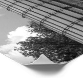 Black and White Midwestern Silo ポスター (角)